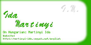 ida martinyi business card